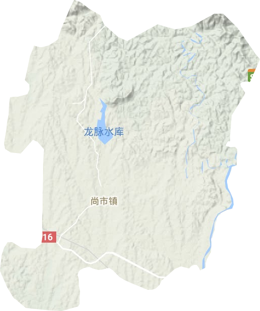 尚市镇地形地图