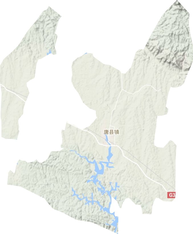 唐县镇地形地图