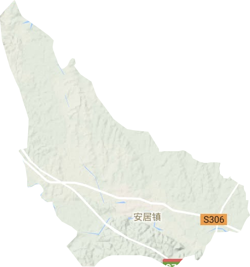 安居镇地形地图