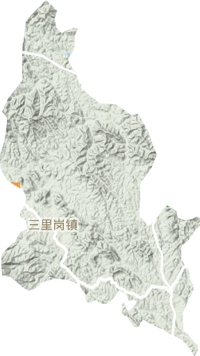 三里岗镇地形地图