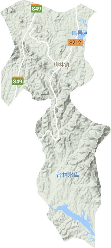柳林镇地形地图