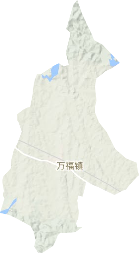 万福店镇地形地图