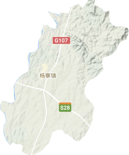 杨寨镇地形地图