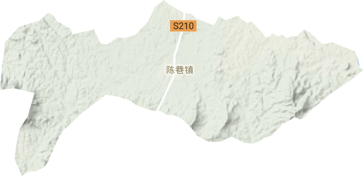 陈巷镇地形地图