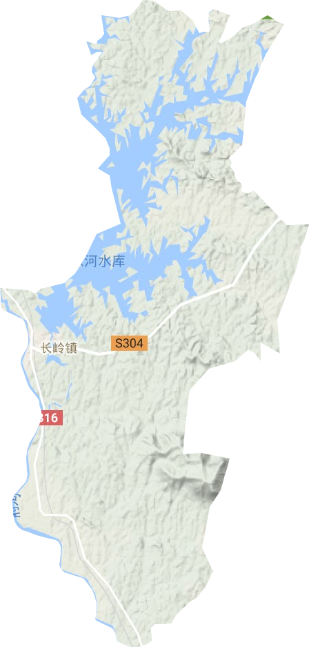 长岭镇地形地图