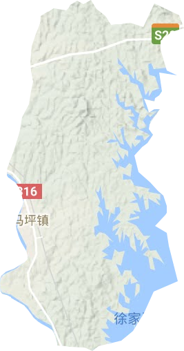 马坪镇地形地图
