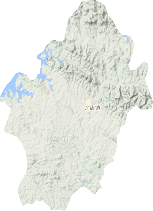 余店镇地形地图