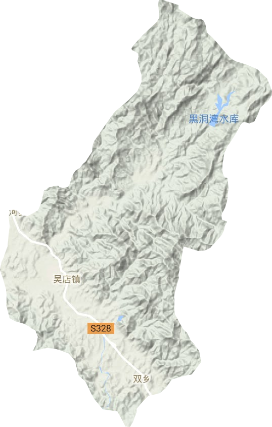 吴店镇地形地图