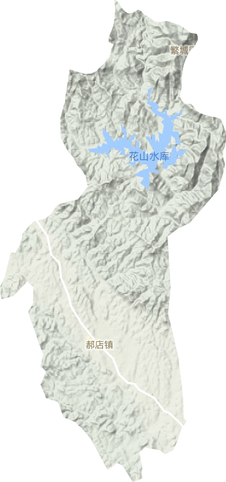 郝店镇地形地图
