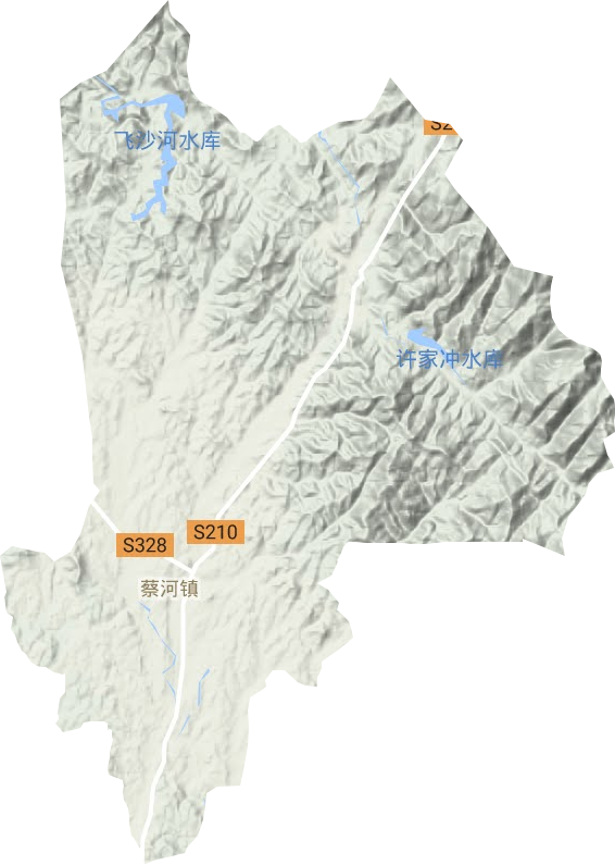 蔡河镇地形地图
