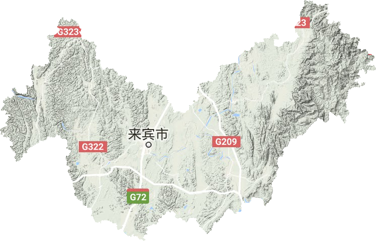 来宾市地形地图
