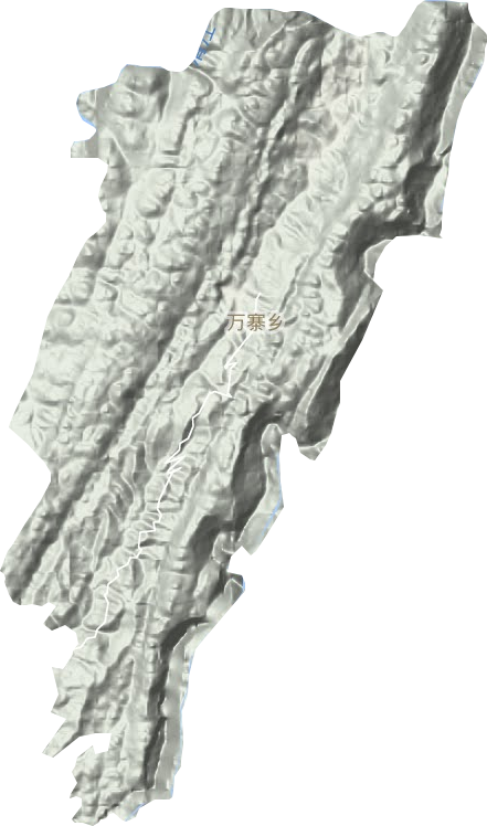 万寨乡地形地图