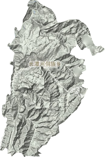 长潭河侗族乡地形地图