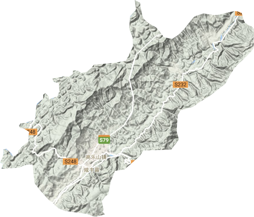 高乐山镇地形地图