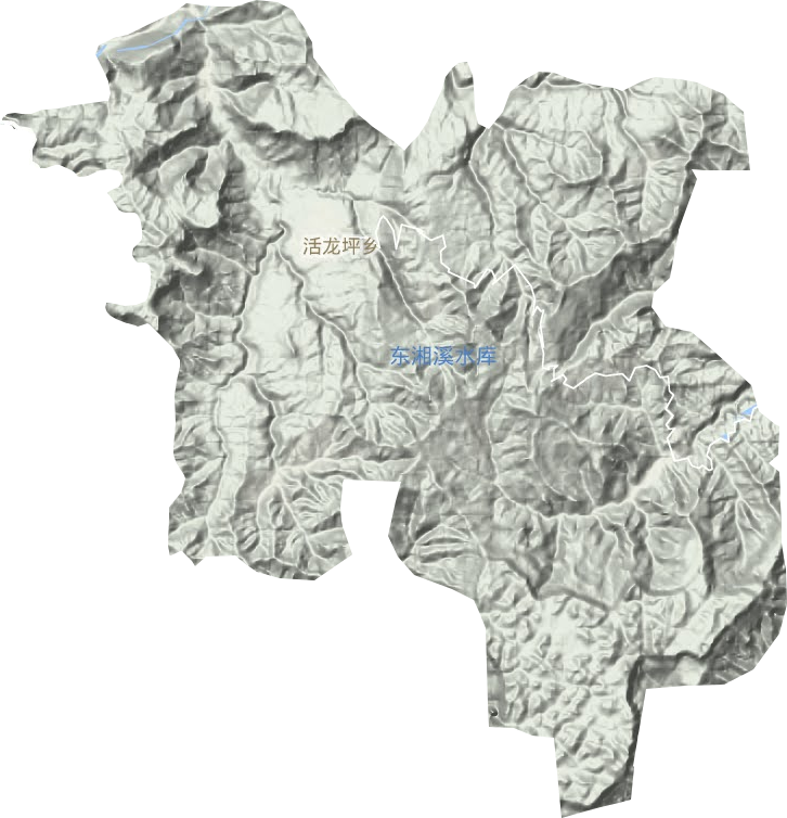 活龙坪乡地形地图