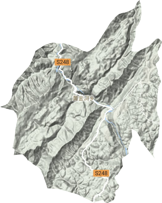 黄金洞乡地形地图