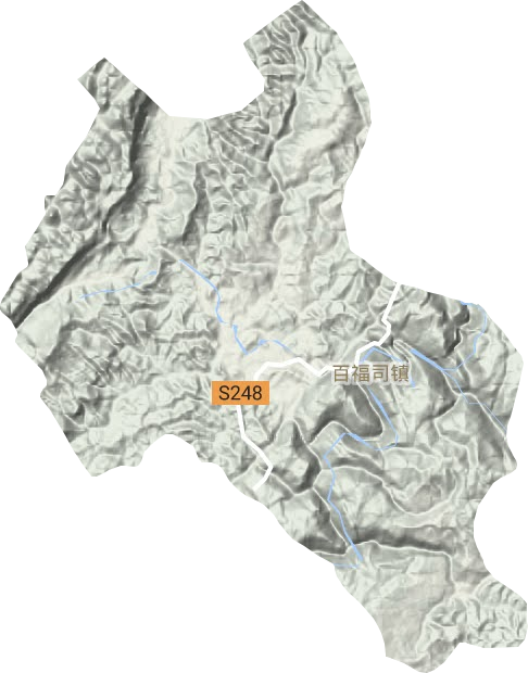 百福司镇地形地图