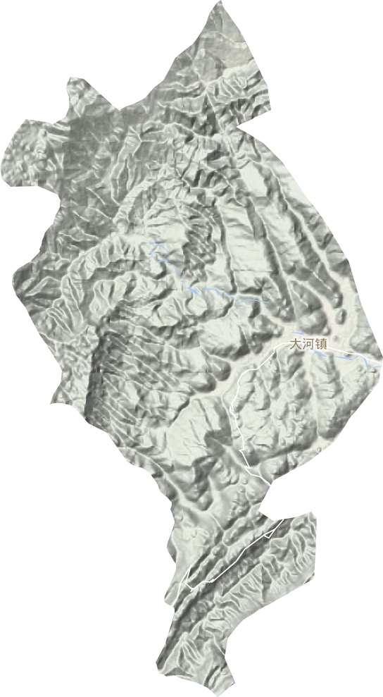 大河镇地形地图