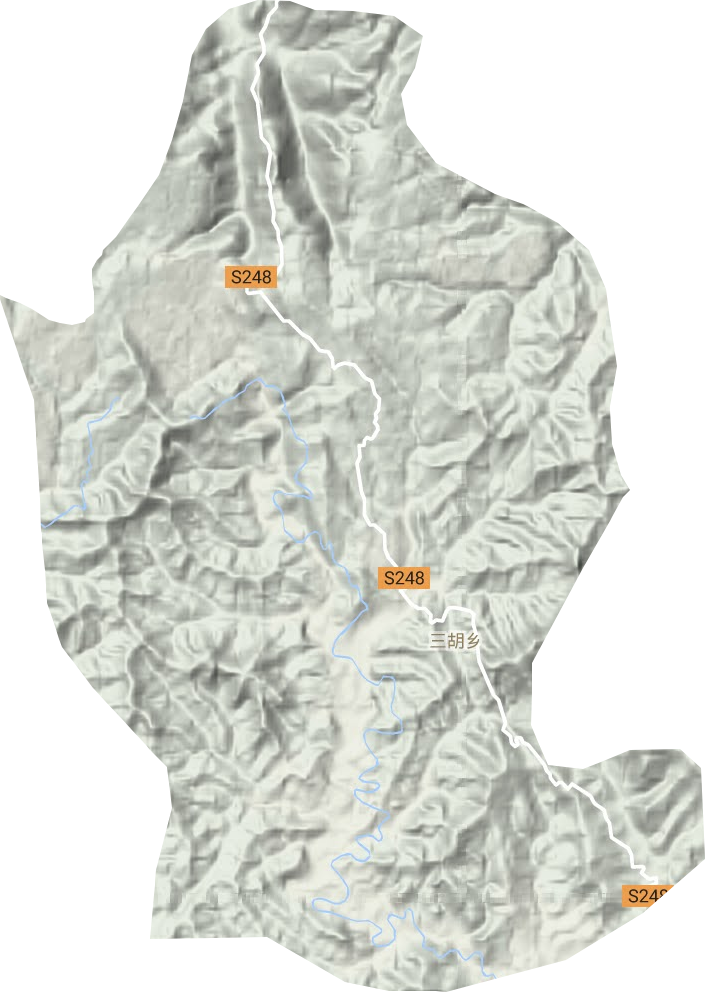 三胡乡地形地图