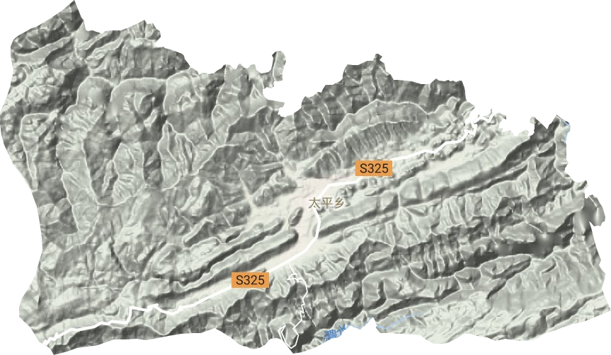 太平镇地形地图