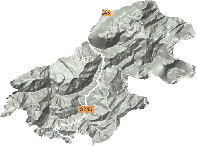 邬阳乡地形地图