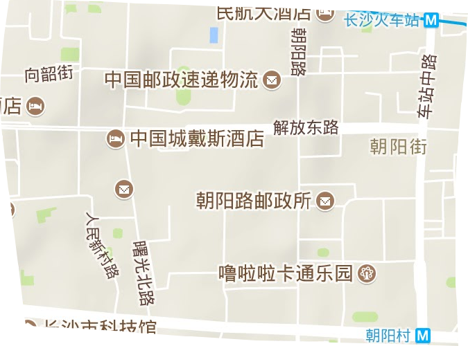 朝阳街街道地形地图