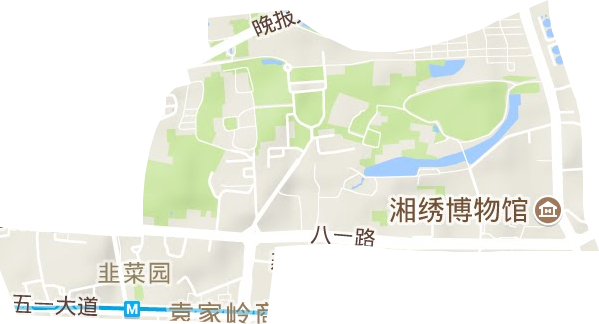 韭菜园街道地形地图