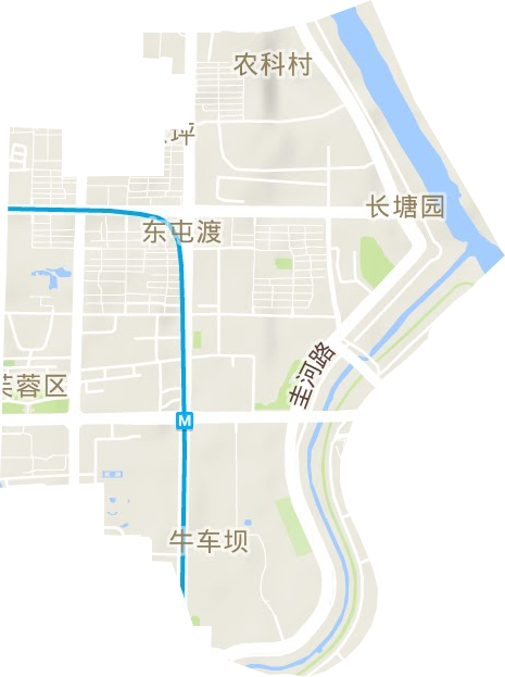 东屯渡街道地形地图