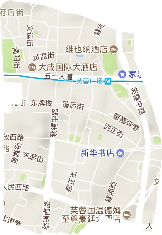 定王台街道地形地图