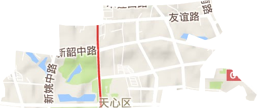 青园街道地形地图