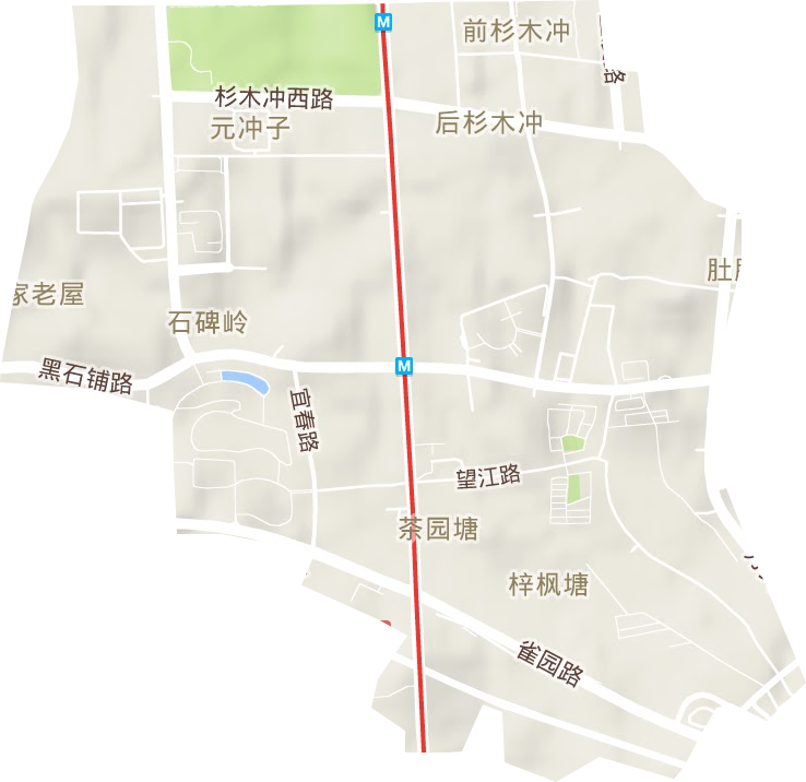 桂花坪街道地形地图