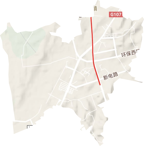 先锋街道地形地图