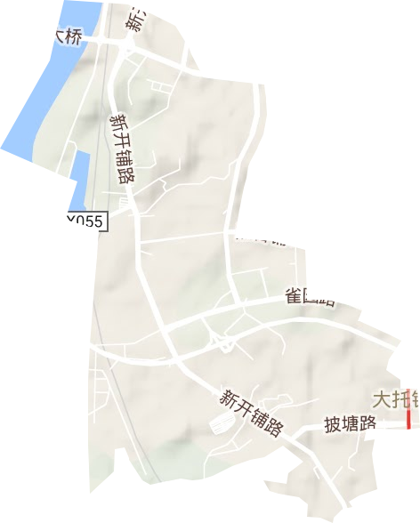 黑石铺街道地形地图
