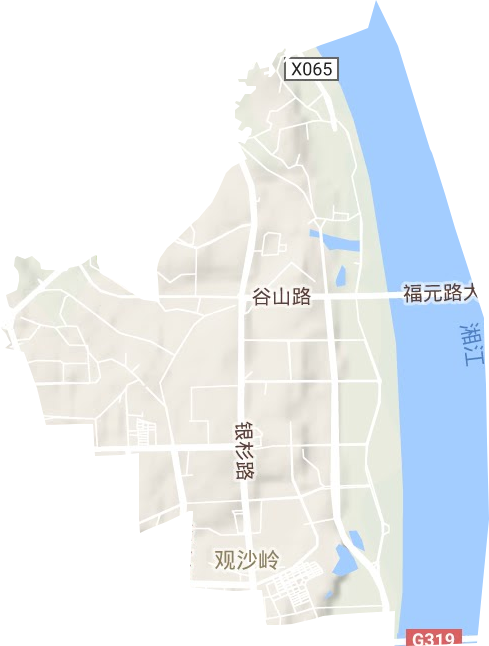 观沙岭街道地形地图