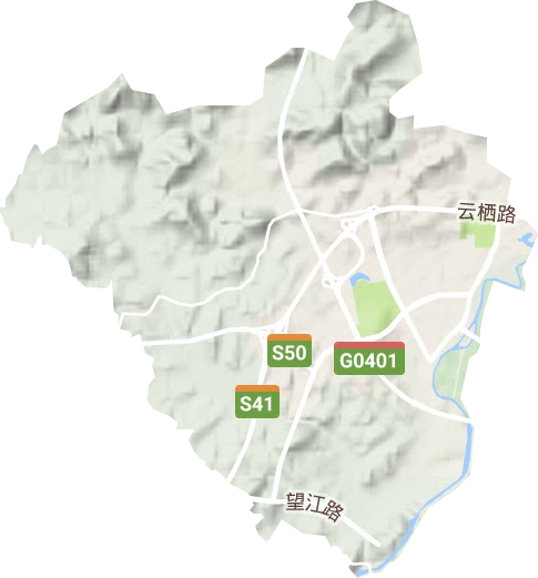 学士街道地形地图