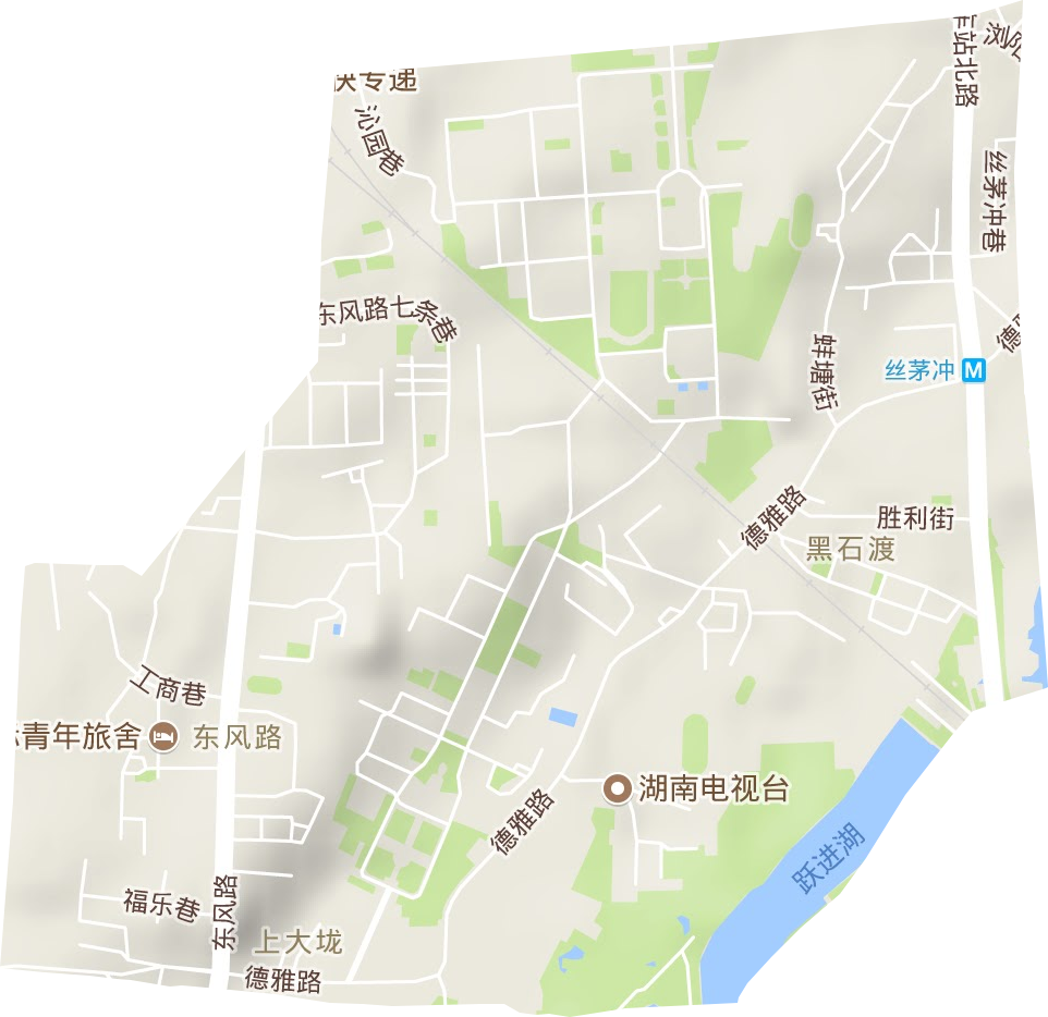 东风路街道地形地图