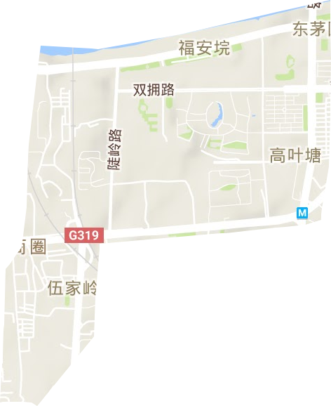 伍家岭街道地形地图