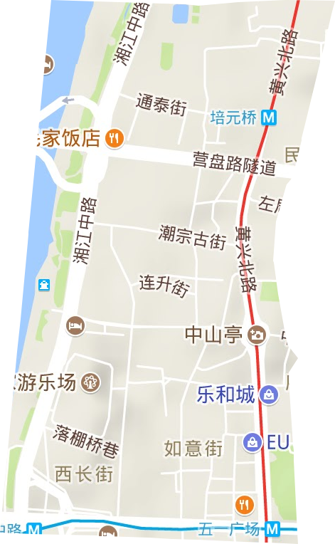通泰街街道地形地图