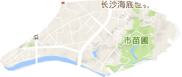 月湖街道地形地图