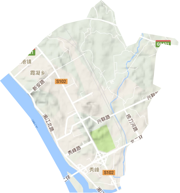 秀峰街道地形地图