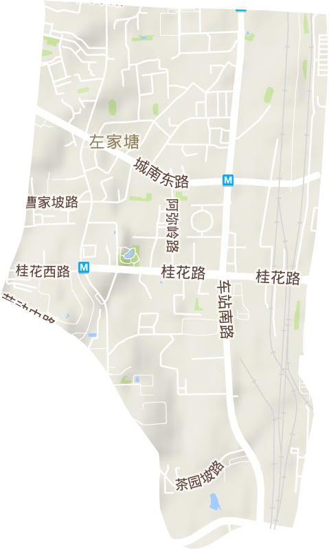 左家塘街道地形地图
