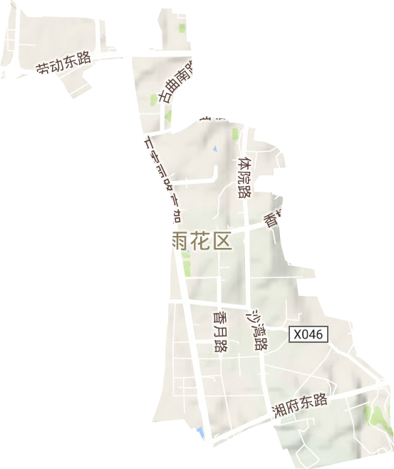 圭塘街道地形地图