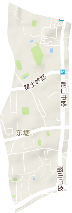 东塘街道地形地图