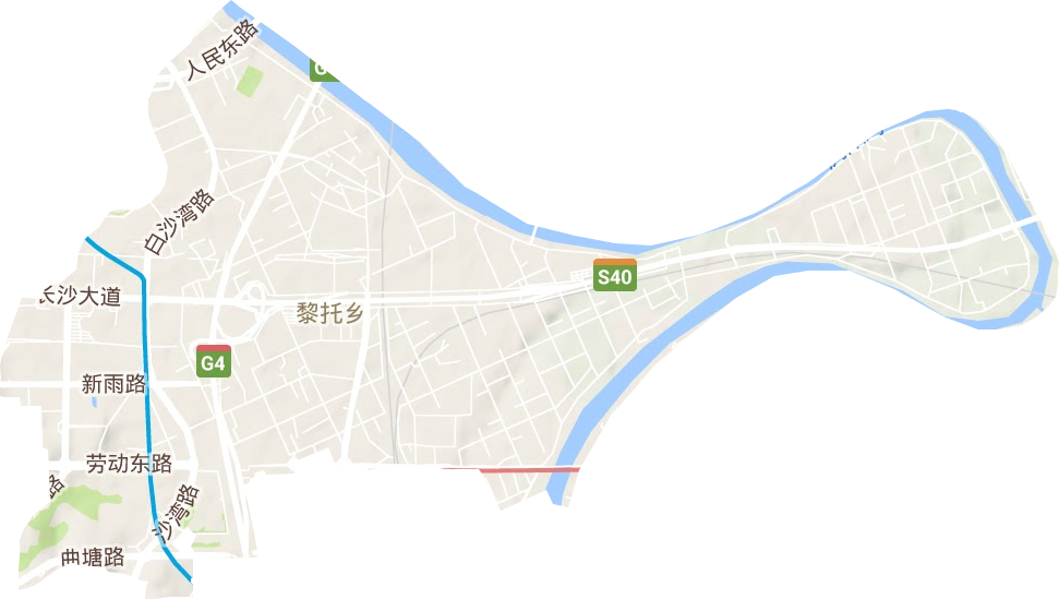 黎托街道地形地图