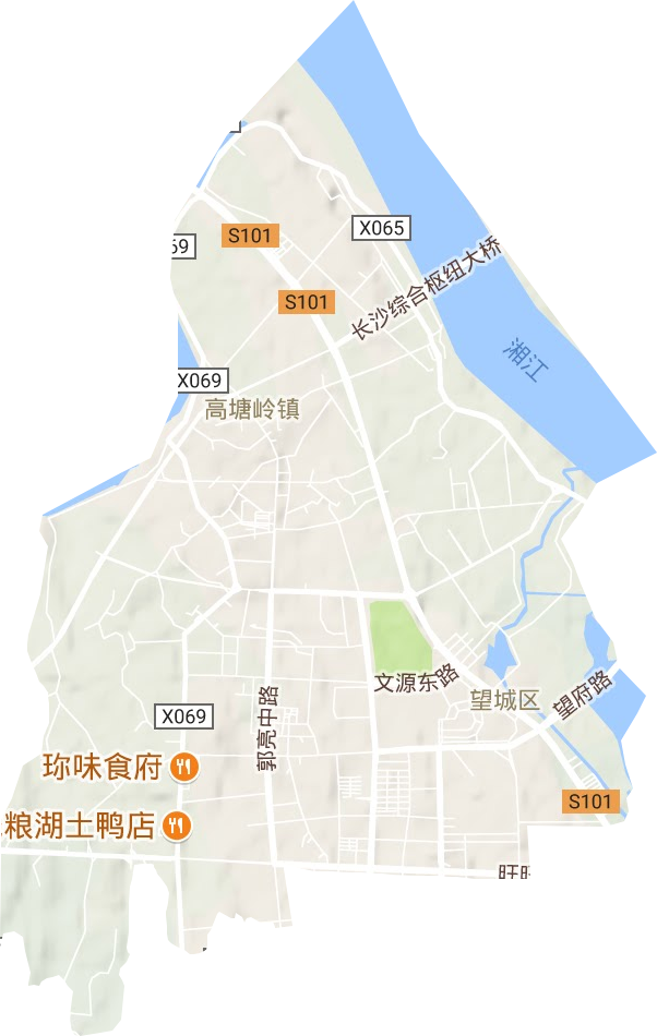 高塘岭街道地形地图