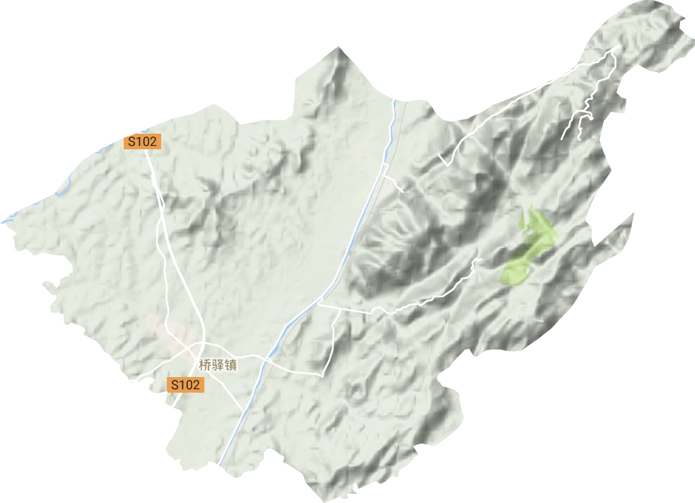 桥驿镇地形地图