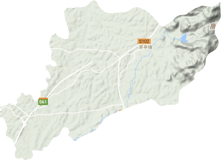 茶亭镇地形地图