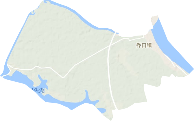 乔口镇地形地图