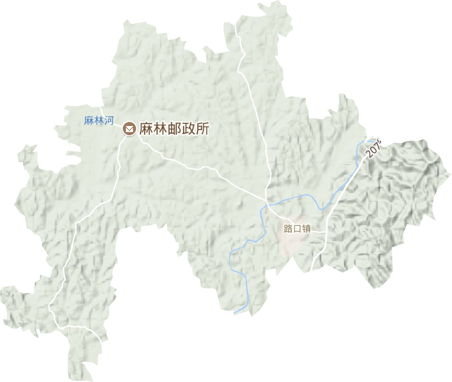 路口镇地形地图