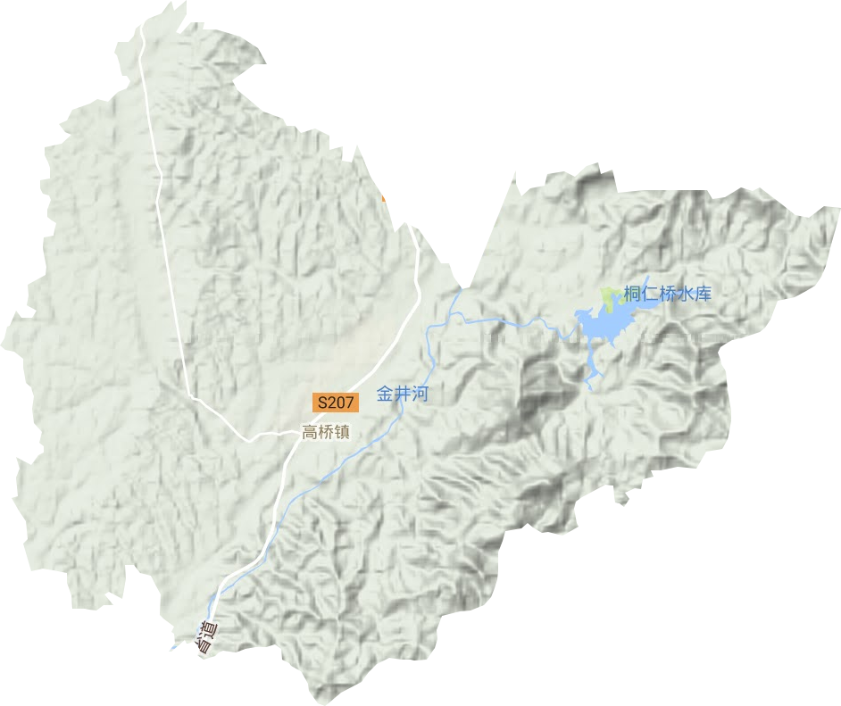 高桥镇地形地图